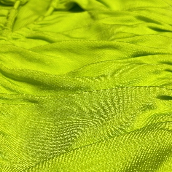 Zara Neon Rushed Cutout Mini Dress NWT - Picture 5 of 7